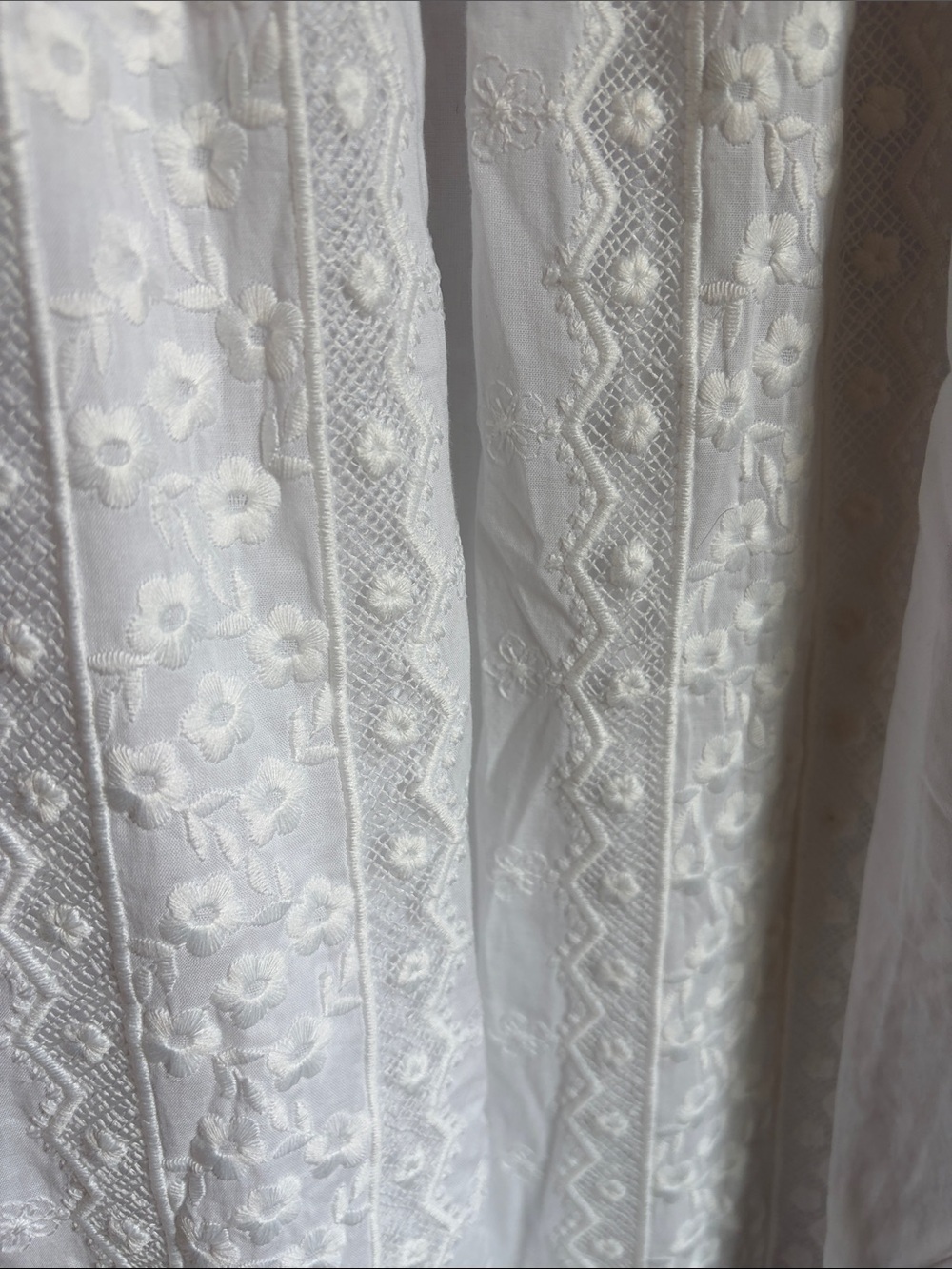 Hill House Home The Rosetta Nap Dress - White Voile Broderie Size L - Picture 9 of 10
